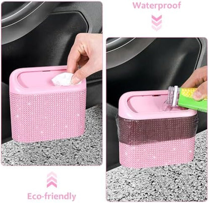 Accmor Bling Pink Car Trash Can - Image 5