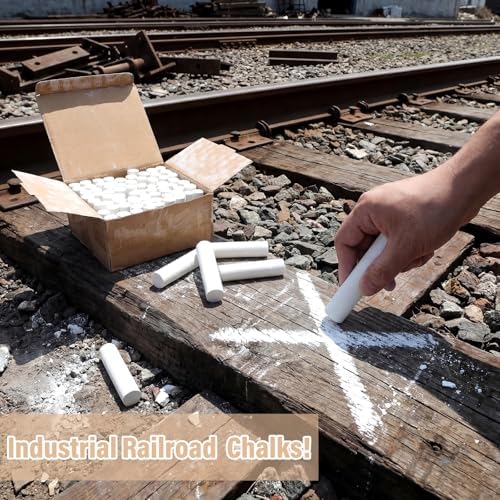 White 72pcs Large 4 x 1 Inch Railroad Crayon Chalk - Image 3