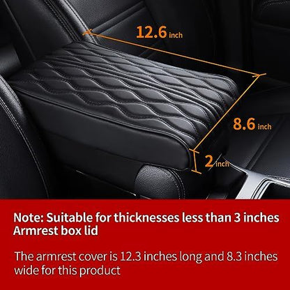 Car Center Console Heighten Cover, Leather Memory Foam Car Armrest Booster Pads - Image 2