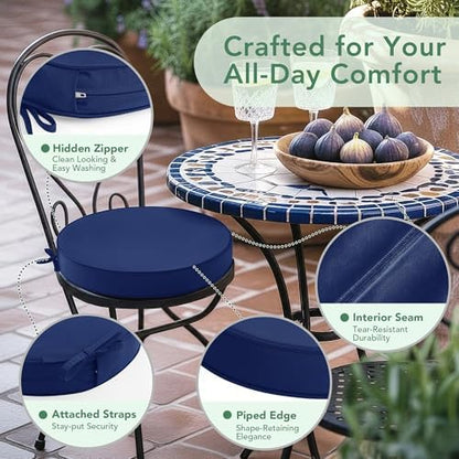 Summsun Outdoor Bistro Chair Cushions Set of 2 - Image 4