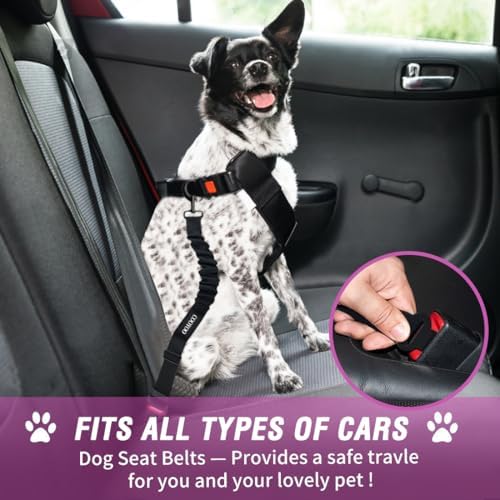 COOYOO Dog Seat Belt, Durability Retractable Dog Car Harness Adjustable Dog - Image 6