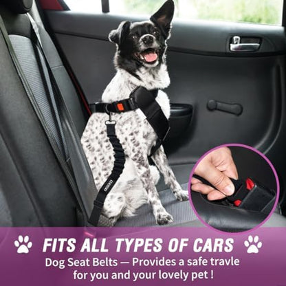COOYOO Dog Seat Belt, Durability Retractable Dog Car Harness Adjustable Dog - Image 6