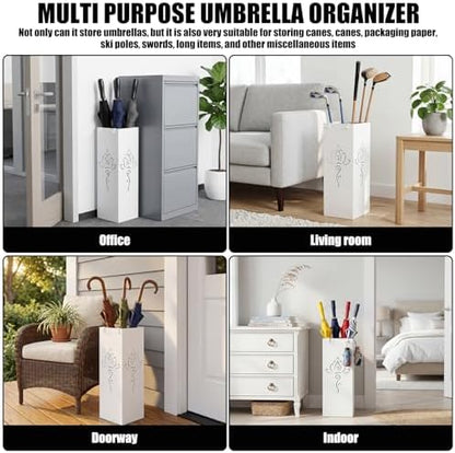 Square Metal Umbrella Holder, Square Free Standing Umbrella Rack Decorative - Image 4