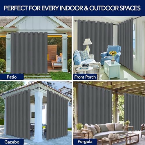 PureFit Outdoor Curtains for Patio Waterproof Weatherproof Outside Curtains - Image 5