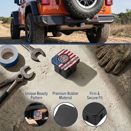 Trailer Hitch Cover 2 Inch Square Receiver Hitch Cover Rubber Tube Plug - Image 3