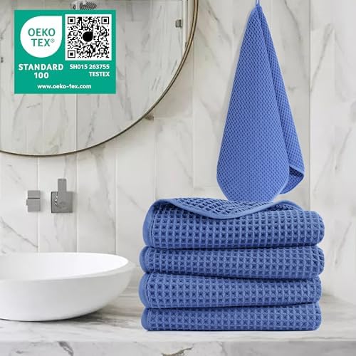 POLYTE 430 GSM Poly Blend Microfiber Quick Dry Waffle Hand Towel, 16x30 in - Image 2