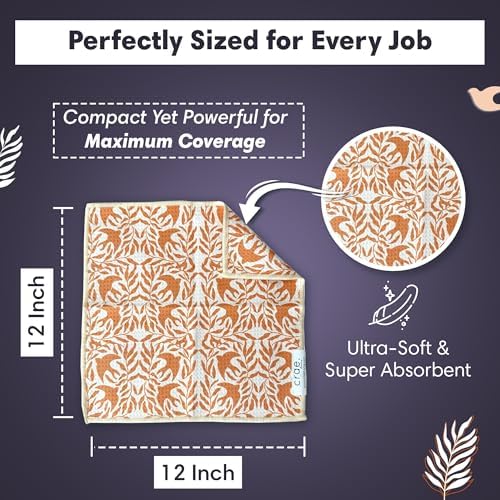 Double-Sided Microfiber Washcloths, Waffle Weave Kitchen Washcloths - Image 2