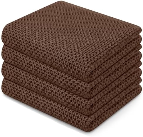 Homaxy 100% Cotton Waffle Weave Kitchen Dish Towels 4-Pack by Homaxy