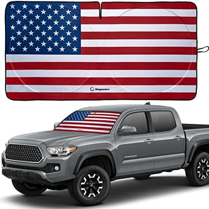 Magnelex American Flag Windshield Sun Shade, High-Resolution Car Sun Shield by Magnelex