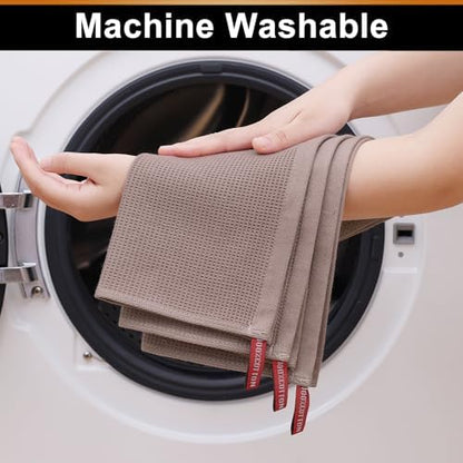 Homaxy 100% Cotton Waffle Weave Dish Cloths, 6 Pack - Image 6