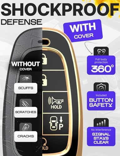 Lucrum Compatible with Hyundai Key Fob Cover & Keychain - Image 4
