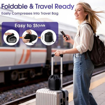 CloudBliss Memory Foam Travel Neck Pillow Airplane - Image 3