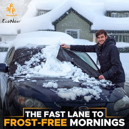EcoNour Windshield Cover for Ice and Snow, 600D Oxford Windshield Snow Cover - Image 2
