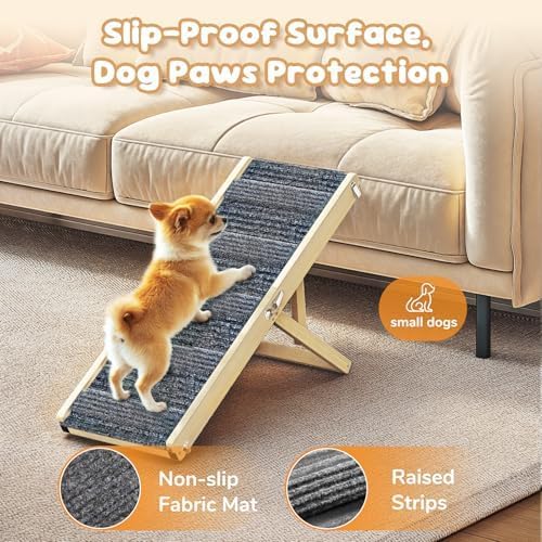 Pawaboo Dog Stair for Small Dogs, Foldable Pet Steps and Ramp 9.8"-20.5" H - Image 6
