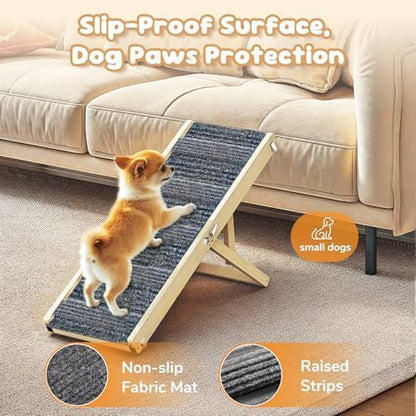 Pawaboo Dog Stair for Small Dogs, Foldable Pet Steps and Ramp 9.8"-20.5" H - Image 6