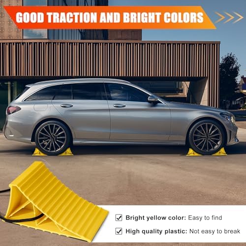 Wheel Chocks for RV Trailer, 4 Pack Non Slip Wheel Chocks for Travel Trailers - Image 6