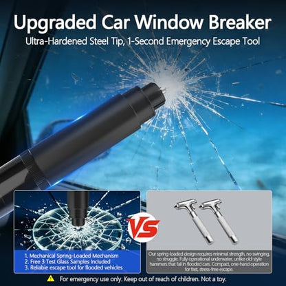3-Pack Car Window Breaker and Seatbelt Cutter, Emergency Tool Kit - Image 2