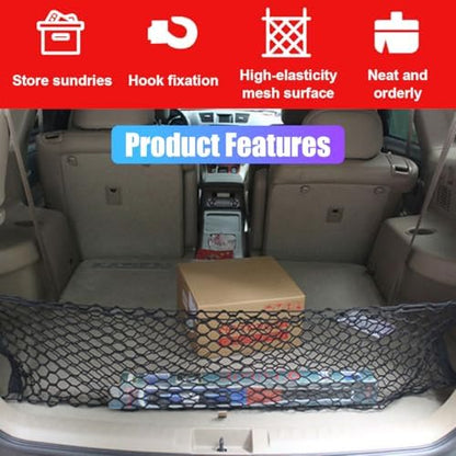 ZIMISI Car Cargo Net, Elastic Stretchable Car Trunk Cargo Storage Net - Image 4