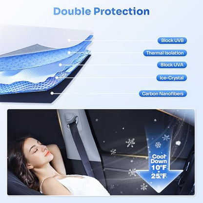 Canvcle Window Shades for 2018-2024 Toyota Camry Accessories Windshield Sun - Image 4
