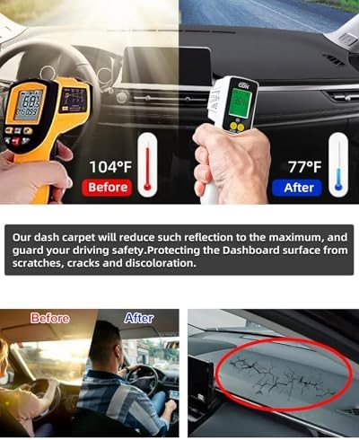 SKYLOTEC Dash Cover for Chevy Silverado 1500 LT/LS/WT/GMC Sierra 2007-2013 - Image 6