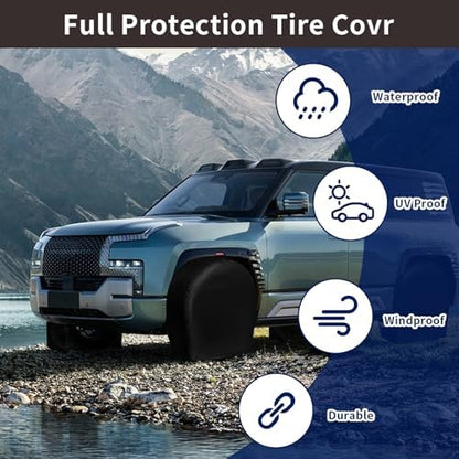PureFit Universal Tire Covers Set of 4, Fits 19"-22" Inch Tire - Image 4