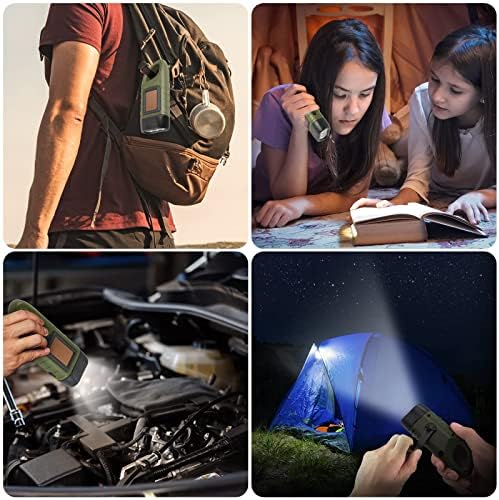 Simpeak 2-Pack Hand Crank Solar Powered Flashlight, Emergency Rechargeable LED - Image 7
