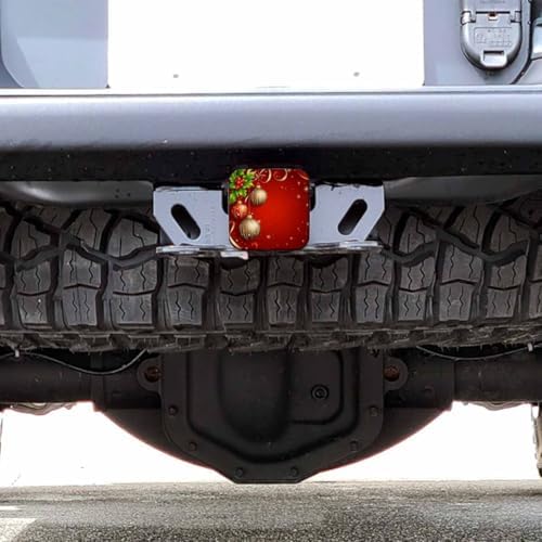 Christmas Hitch Covers for Trucks Christmas Balls Sparkling Red Trailer Hitch - Image 6
