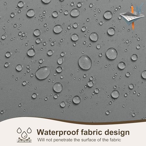 Outdoor Curtains for Patio Waterproof Rod Pocket 4 Pcs 54x95 Inch Grey - Image 5