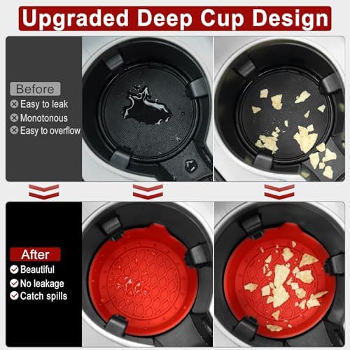 SINGARO Car Cup Holder Coaster, Silicone Cup Holder Insert, Universal Non-Slip - Image 2