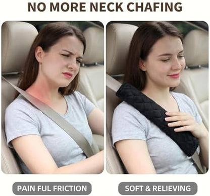 Soft Auto Seat Belt Pads Extra Long 13.7in, Seatbelt Shoulder Cover, 2 Piece Set - Image 7