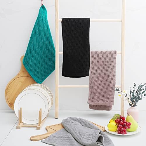 Homaxy 100% Cotton Waffle Weave Kitchen Dish Towels 4-Pack - Image 6