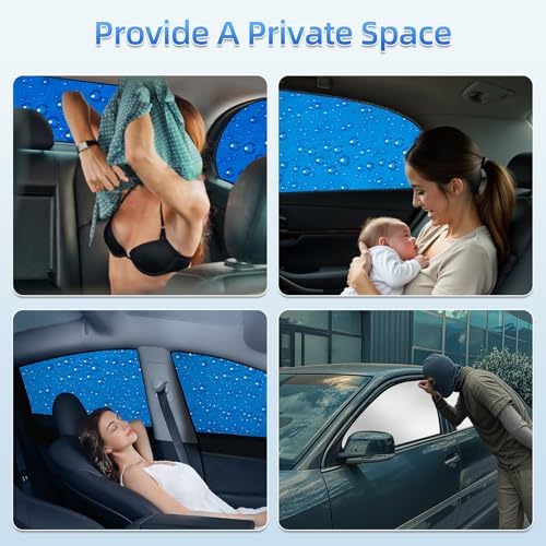 Aokway Magnetic Side Window Sun Shade -100% Block Light Car Window Shades - Image 3