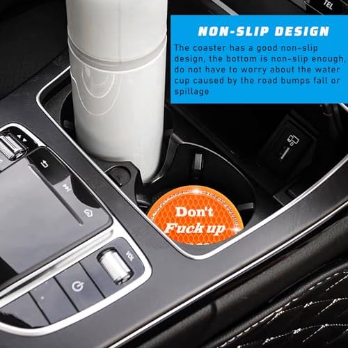 4 PCS Bling Car Cup Coaster, 2.75 Inch Anti-Slip Cup Holder Insert Coasters - Image 6