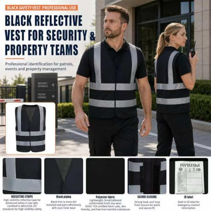 AYKRM 12 colour High visibility viz vest hi vis viz reflective work - Image 2