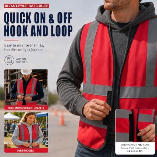 AYKRM 12 colour High visibility viz vest hi vis viz reflective work - Image 5