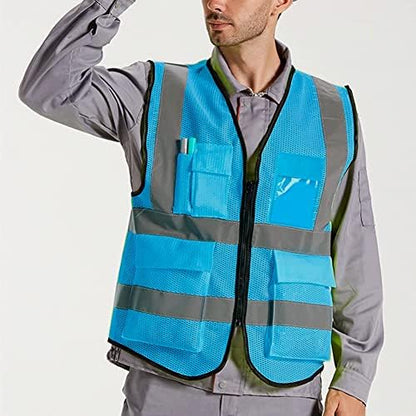 XIAKE Reflective Safety Vest for Men & Women High Visibility Class 2 Vest - Image 2