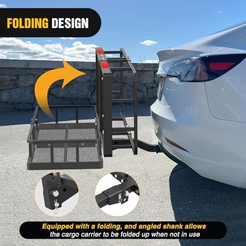Nilight 60" x 24"x 7.87" Carrier & 5/8" Pin Clip Fits 2-Inch Receiver 500 Lbs - Image 3