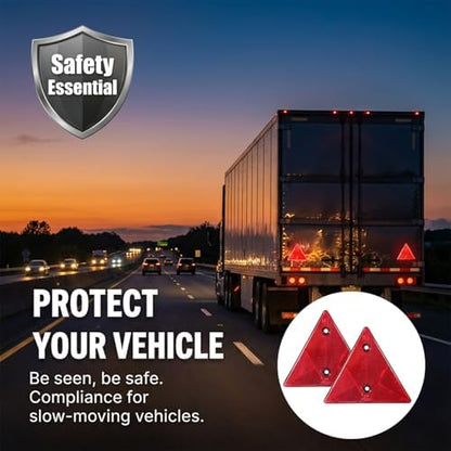 2 Pack Safety Reflector Warning Sign, Engineering Road Grade Reflective - Image 6