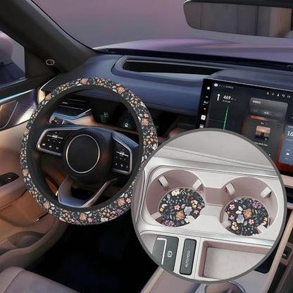 Colorful Wildflower Steering Wheel Cover - Image 5