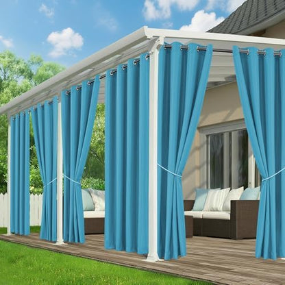Patio Curtains Outdoor Waterproof, Privacy Drapes by RichSets
