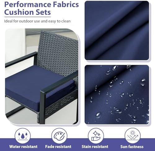 IPYNBAP Outdoor Chair Cushions Set of 4 -Waterproof Outdoor Seat Cushions - Image 3