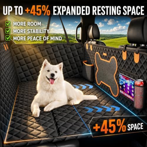 Dog Car Seat Cover for Back Seat Hard Bottom, Truck Rear Seat Extender - Image 2