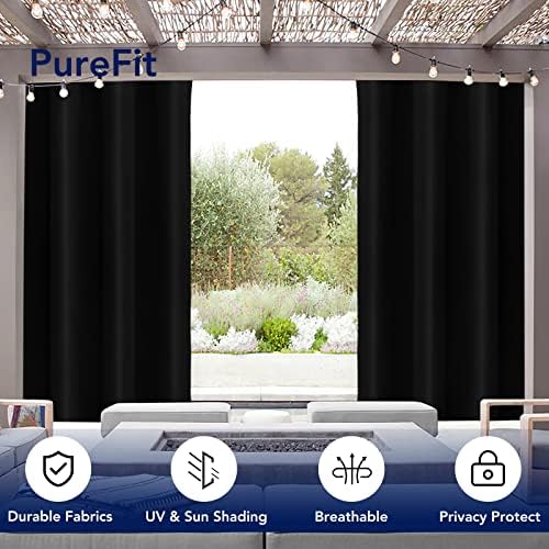 PureFit Outdoor Curtains for Patio Waterproof Weatherproof Outside Curtains - Image 3
