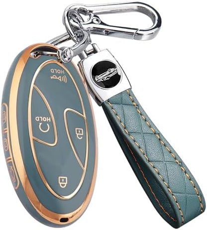 7 Buttons Compatible with Hyundai Key Fob Cover Accessories, Fits by Unknown