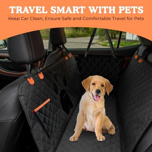 Dog Car Seat Cover For Back Seat, 100% Waterproof Hammock & Back Seat Protector - Image 2