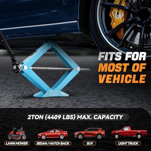 Auto Dynasty Scissor Jack, 2 Ton Portable Car Lift Jack, Quick Lift Car Tire - Image 6