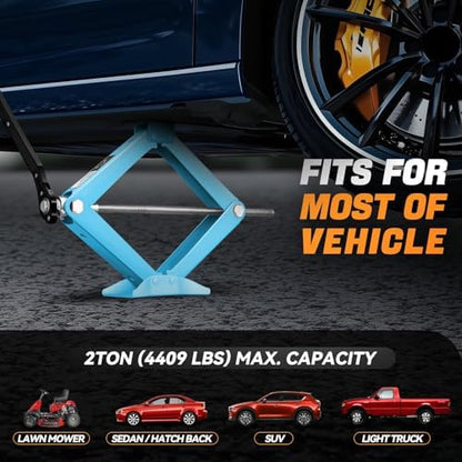Auto Dynasty Scissor Jack, 2 Ton Portable Car Lift Jack, Quick Lift Car Tire - Image 6
