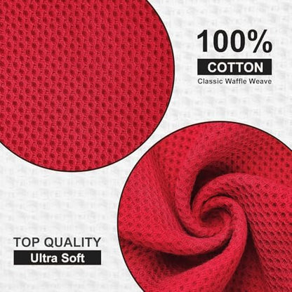 Kitinjoy 100% Cotton Waffle 8-Pack Kitchen Towels - Image 2