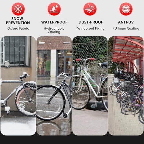 Topcrown Bike Cover Waterproof Outdoor Storage Bicycle Cover - Image 6