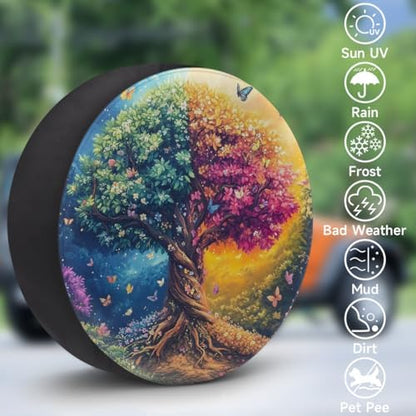 Tree of Life Spare Tire Cover Dust-Proof Wheel Protector - Image 3